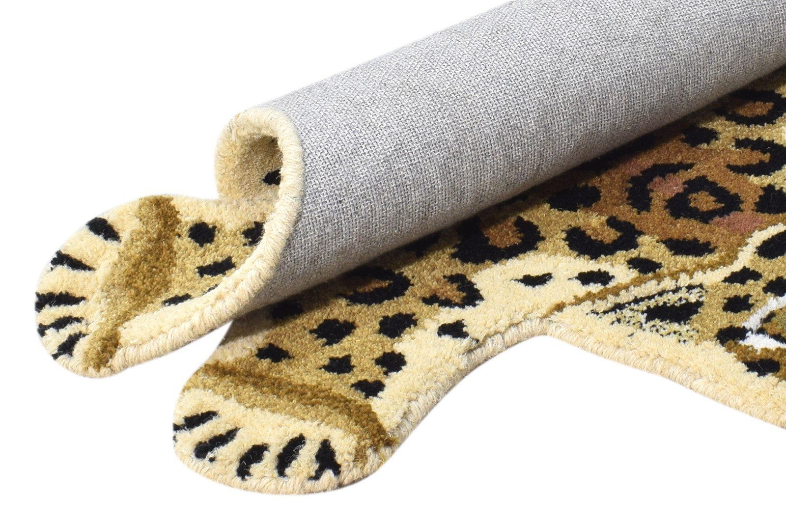 Linnea 2X3 Rug Wool Brown Kids & Teens Hand Tufted Indian Leopard Print 7864644501653