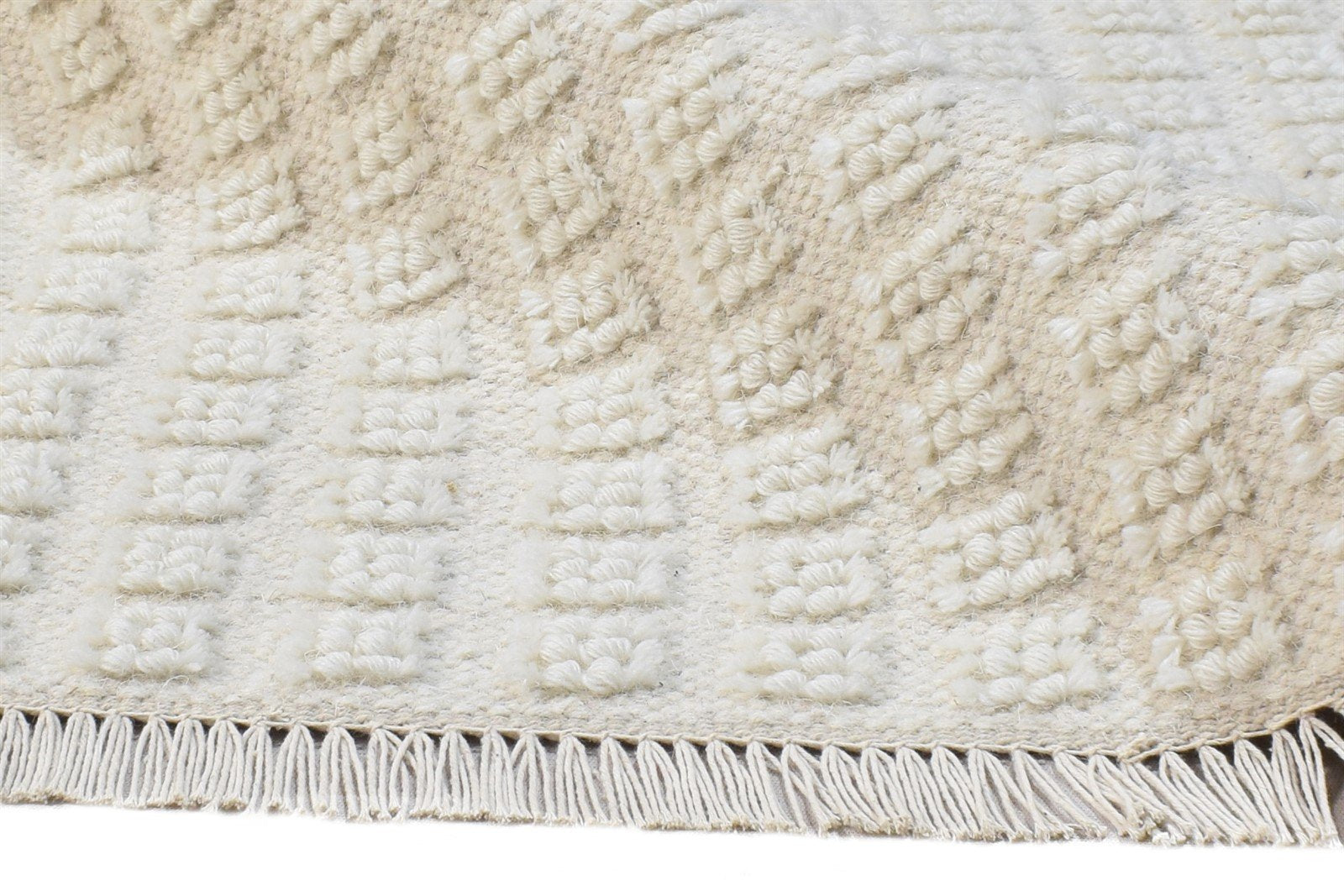 2X3 Rug Wool Off-White Modern Jacquard Loom Scandinavian Abstract Small Carpet 7865104269461