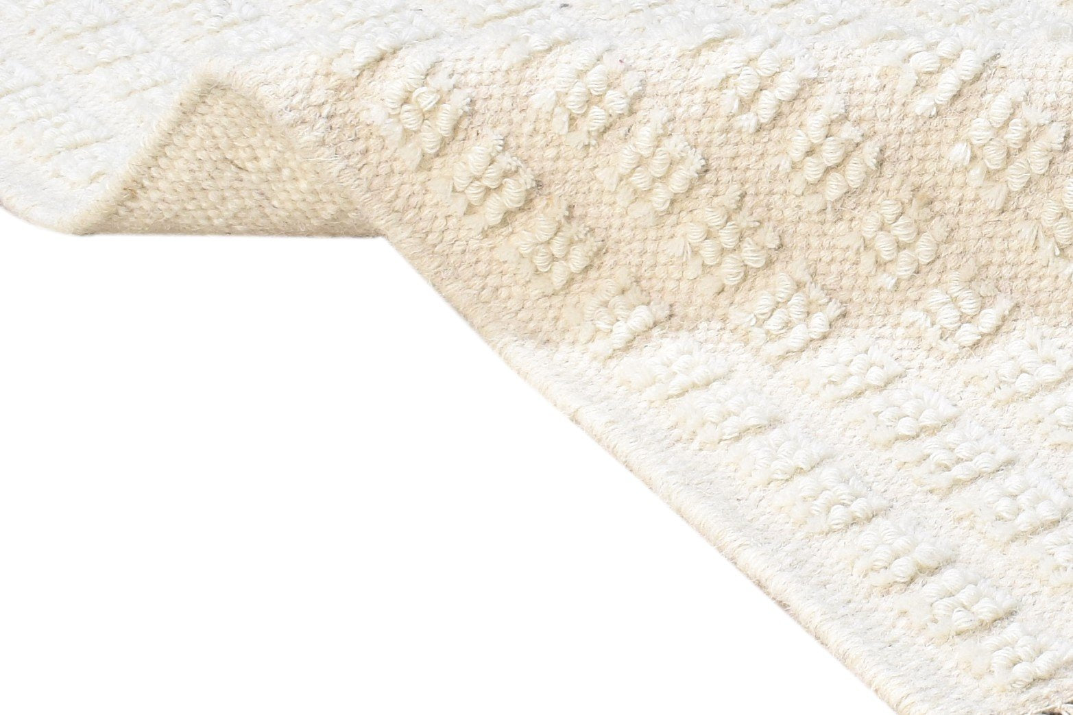 2X3 Rug Wool Off-White Modern Jacquard Loom Scandinavian Abstract Small Carpet 7865104269461