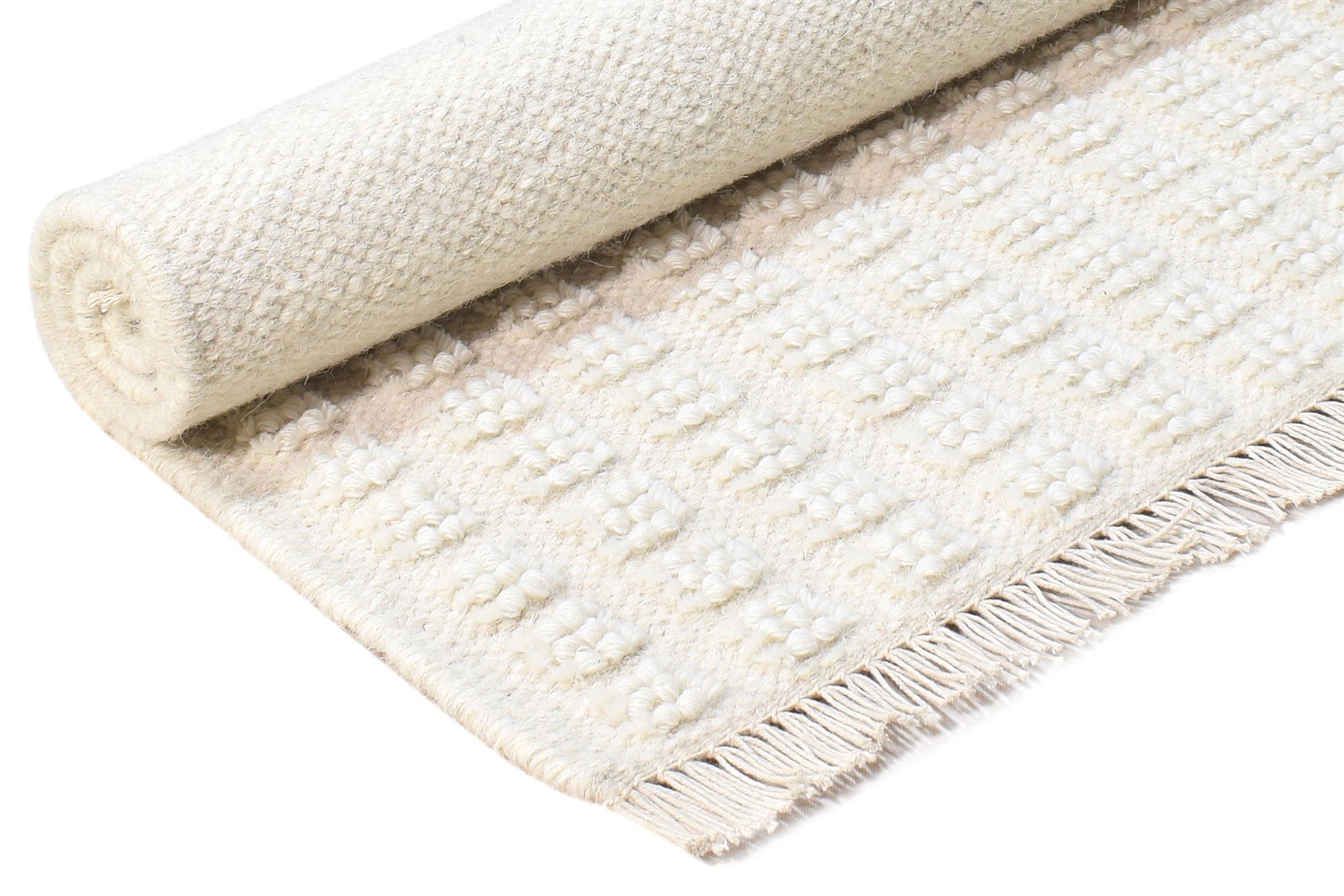 2X3 Rug Wool Off-White Modern Jacquard Loom Scandinavian Abstract Small Carpet 7865104269461