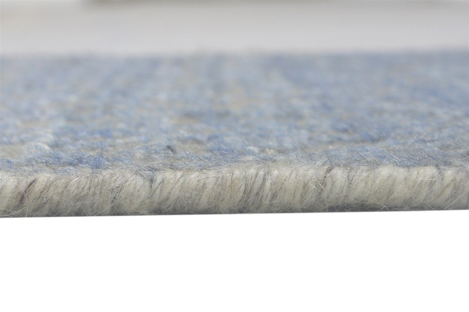 2X3 Rug Wool Silk Blue Modern Hand Knotted Scandinavian Trellis Small Carpet 7864087216277