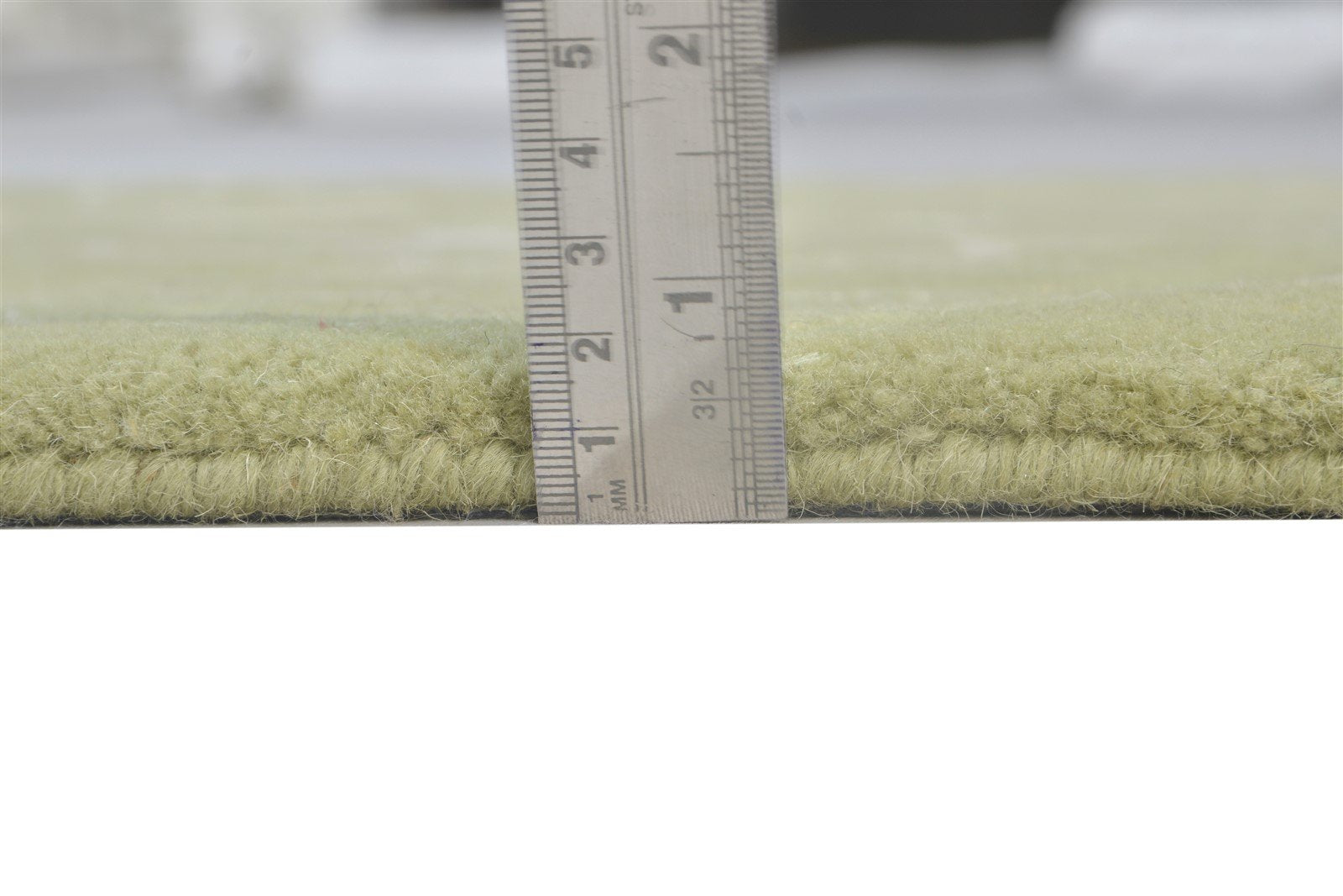 2X3 Rug Wool / Silk Green Modern Hand Tufted Scandinavian Abstract Small Carpet 7864172085397