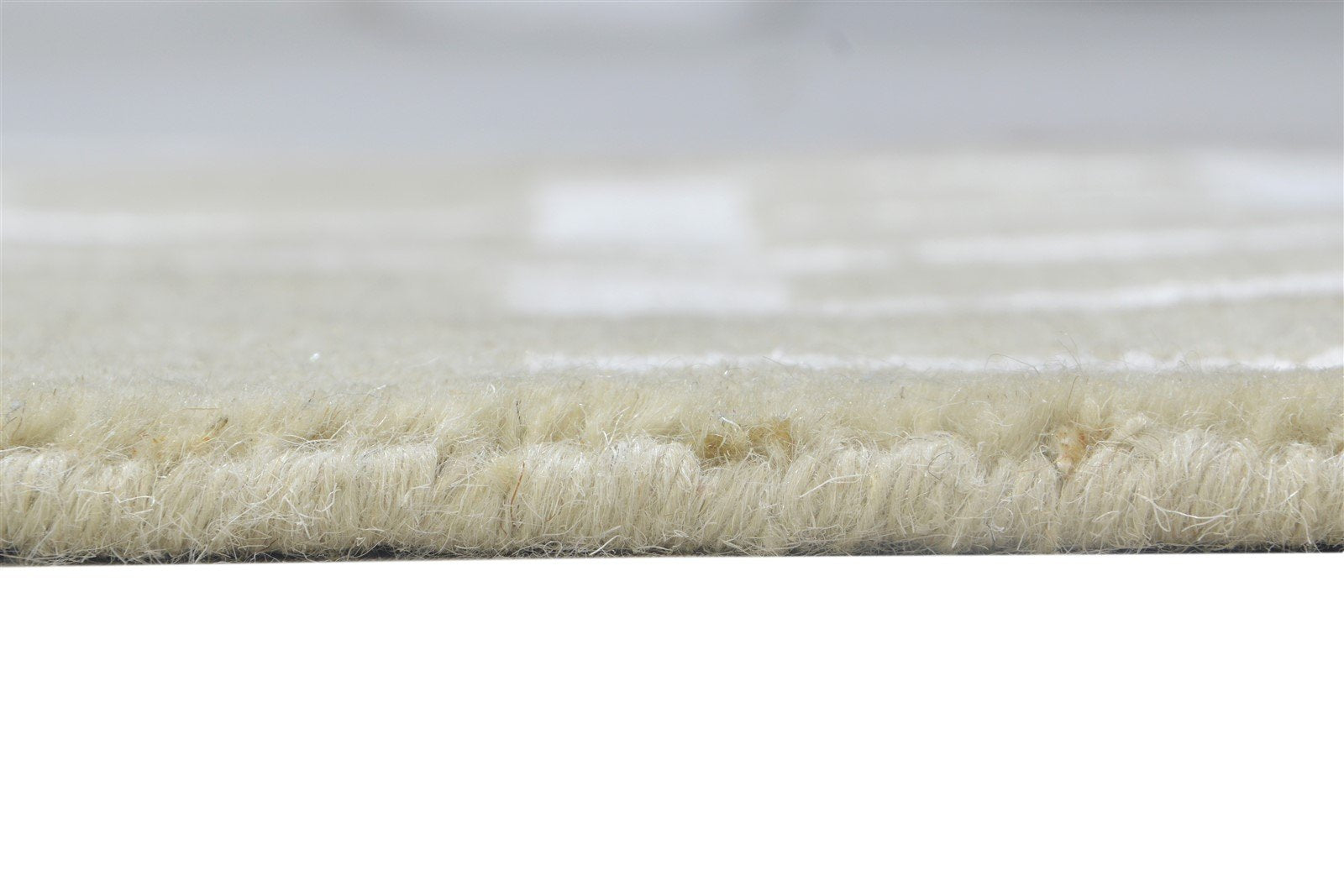2X4 Rug Wool Silk Beige Modern Jacquard Loom Scandinavian Geometric Small 7864148459669