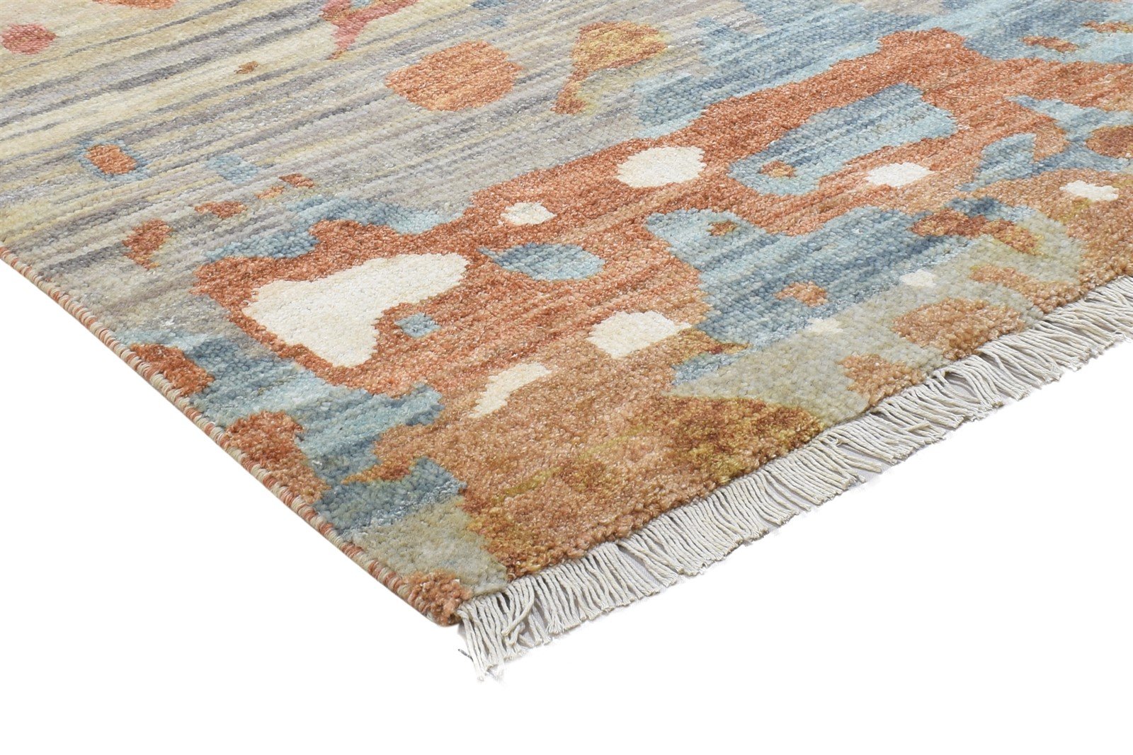 Ilene 3' X 10' Rug Wool Sand Modern Hand Knotted Bohemian Abstract Runner 7864314298517