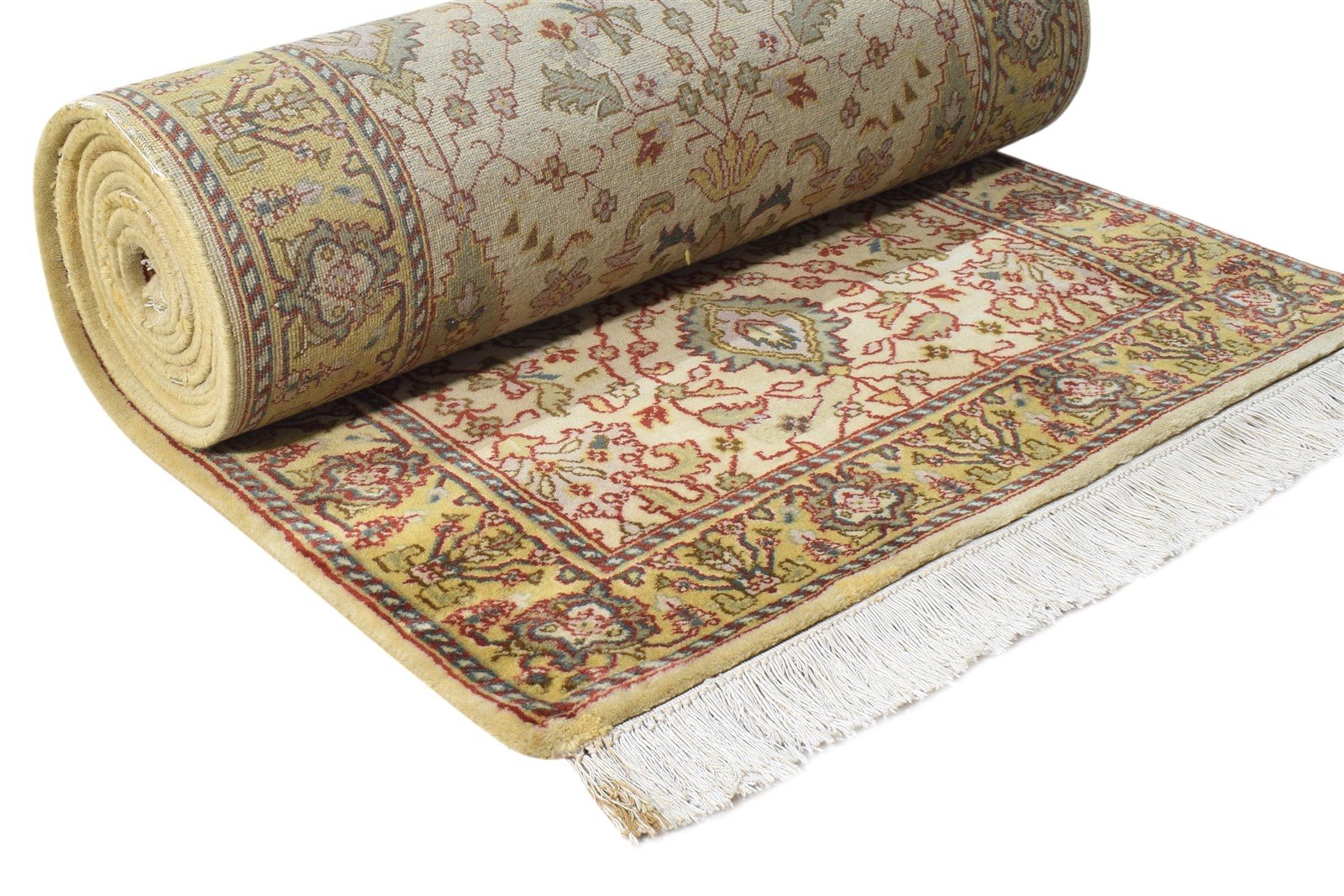 3' X 13' Rug Wool Beige Persian Hand Knotted Kashan Oriental Small Runner 7864669274261
