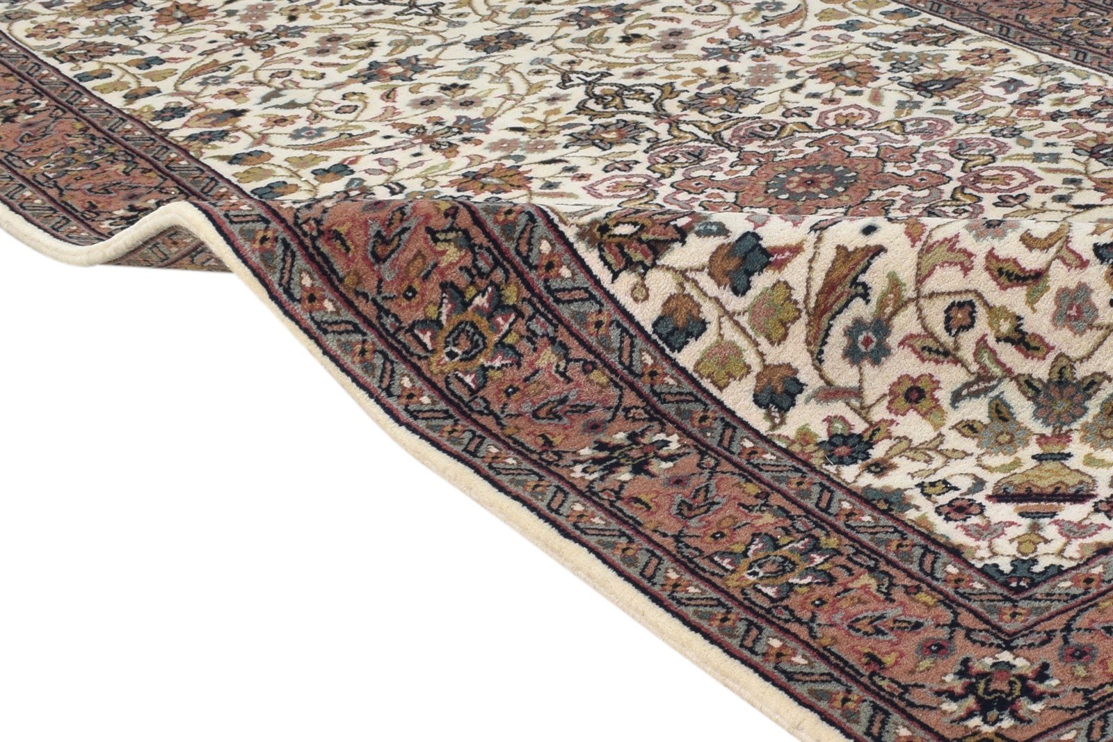 3' X 13' Rug Wool Cream Persian Hand Knotted Kashan Oriental Small Runner 7864676548757
