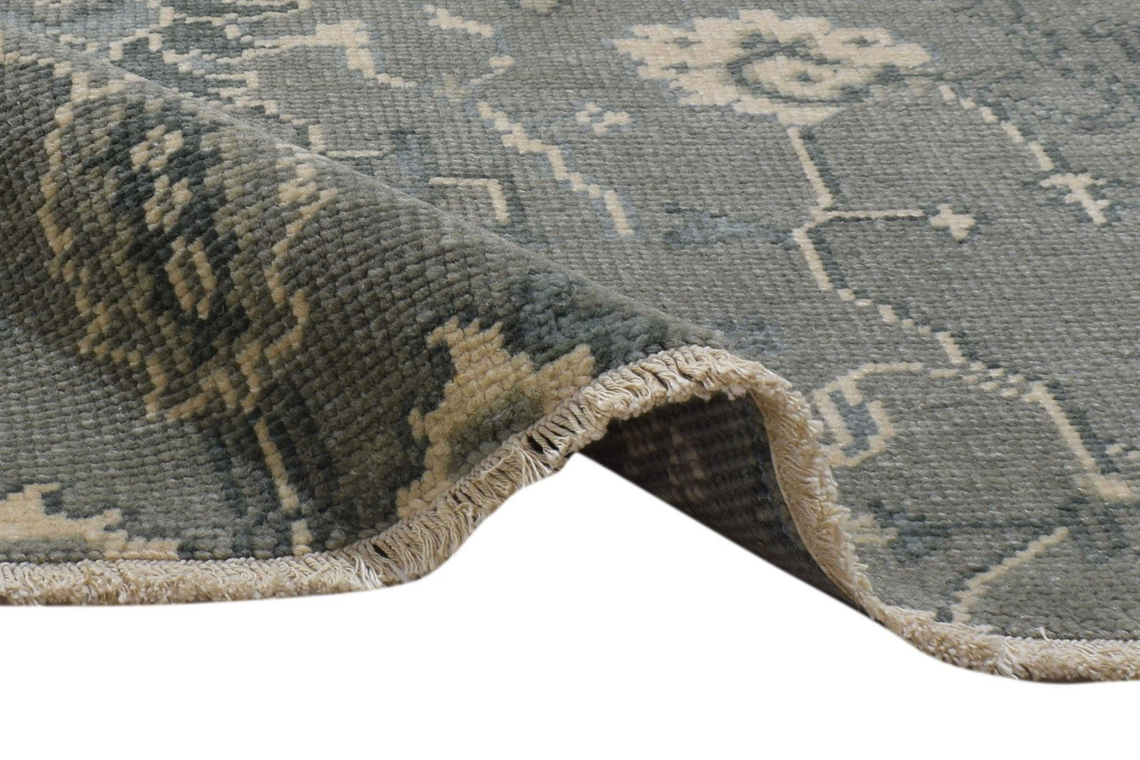 3' X 2' Rug Wool Grey Persian Hand Knotted Oushak Oriental Room Size Carpet 7864086855829