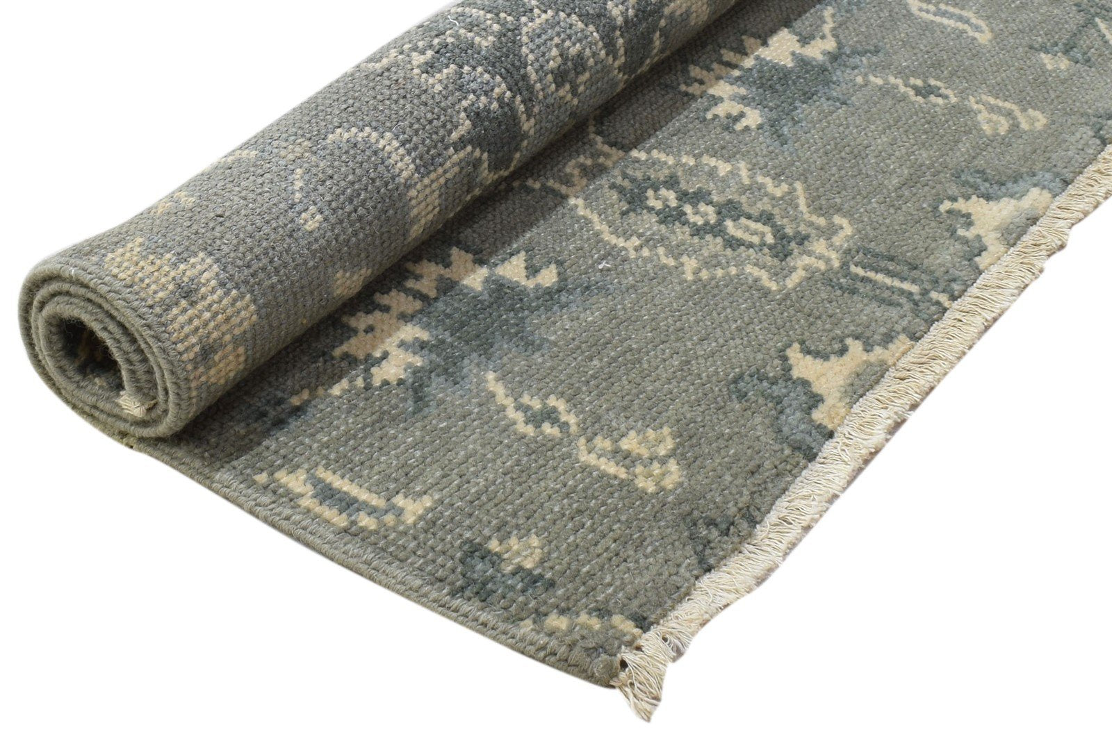 3' X 2' Rug Wool Grey Persian Hand Knotted Oushak Oriental Room Size Carpet 7864086855829