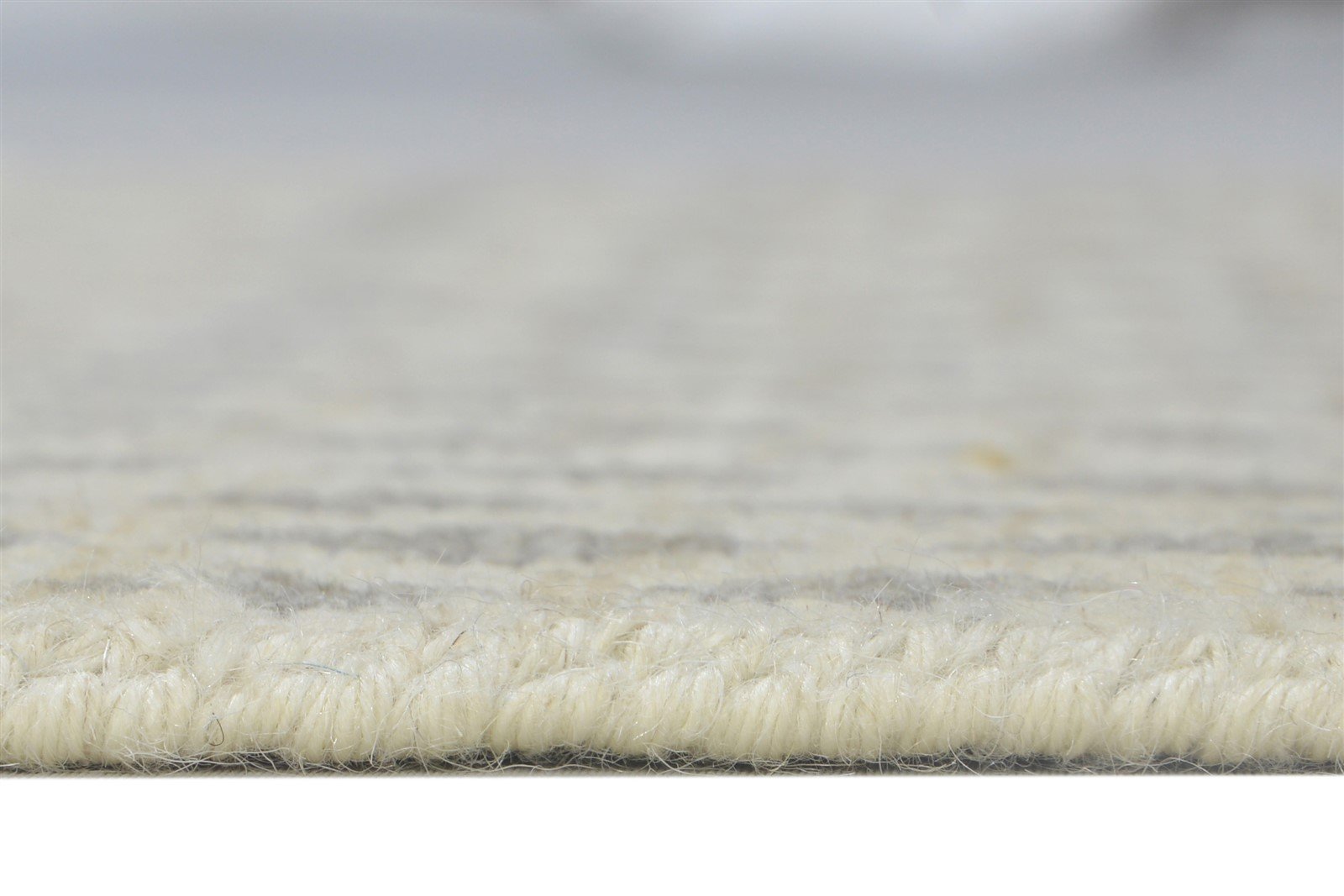 3' X 2' Rug Wool Ivory Modern Hand Knotted Scandinavian Trellis Small Carpet 7864122376341