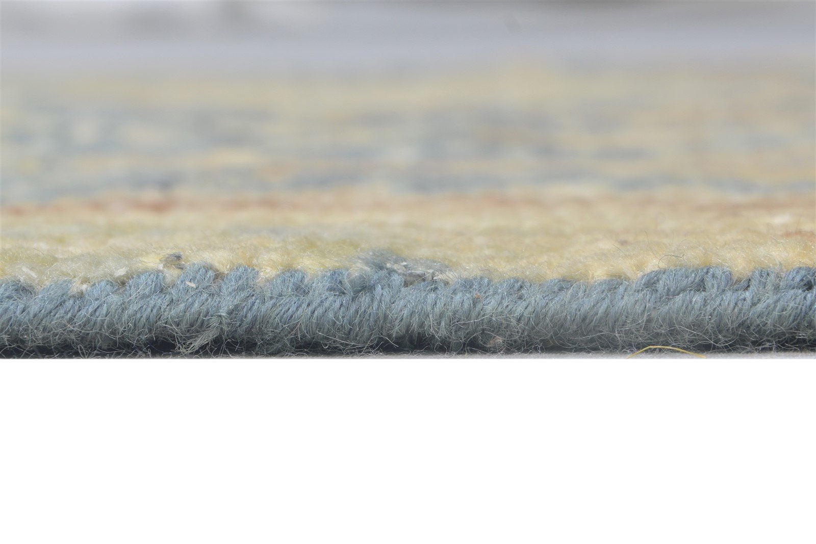 3' X 3' Rug Wool Blue Persian Hand Knotted Oushak Oriental Room Size Carpet 7864924471445