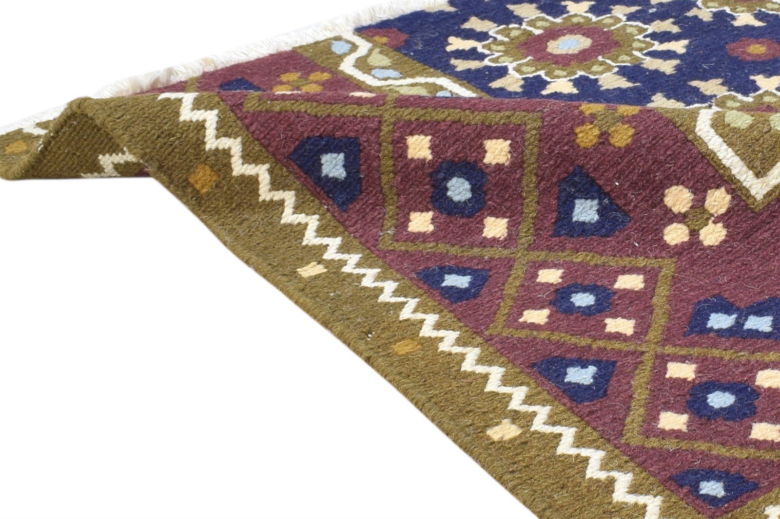 Gussy 3' X 3' Rug Wool Brown Persian Hand Knotted Bokhara Oriental 7865071960213