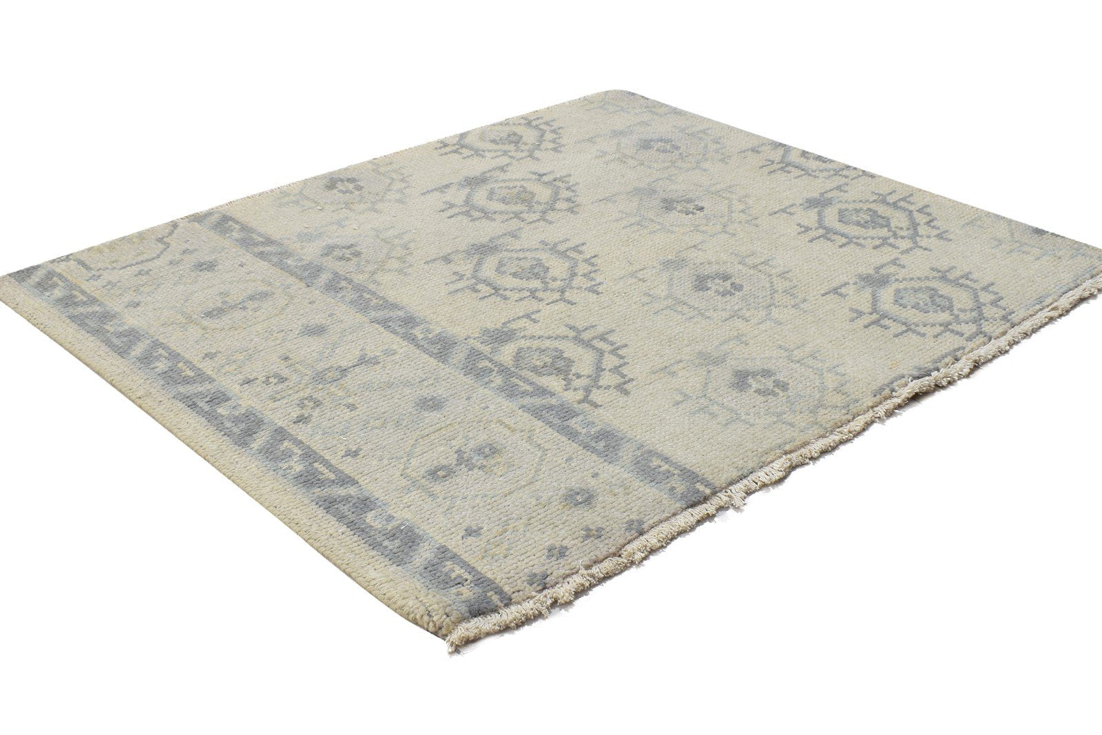 3' X 3' Rug Wool Sand Persian Hand Knotted Bokhara Oriental Small Carpet 7864839274645