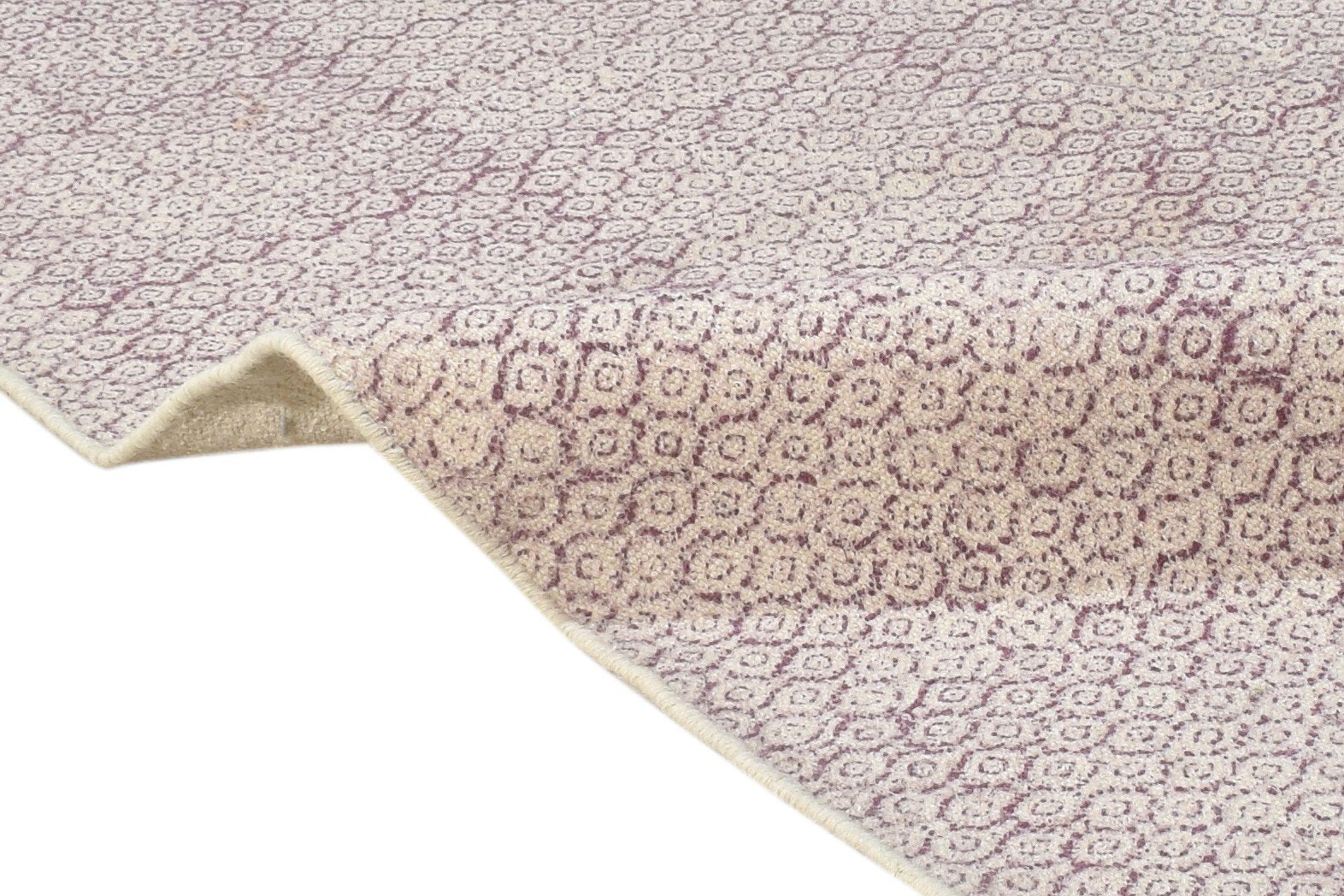 3' X 4' Rug Wool Purple Modern Dhurrie Scandinavian Nordic Small Carpet 7864671207573