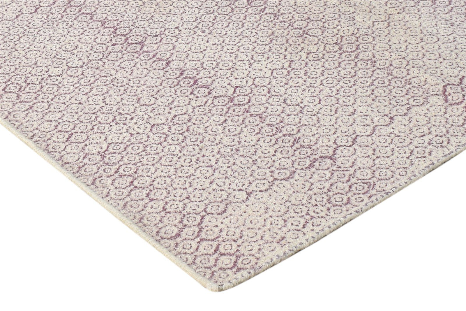 3' X 4' Rug Wool Purple Modern Dhurrie Scandinavian Nordic Small Carpet 7864671207573