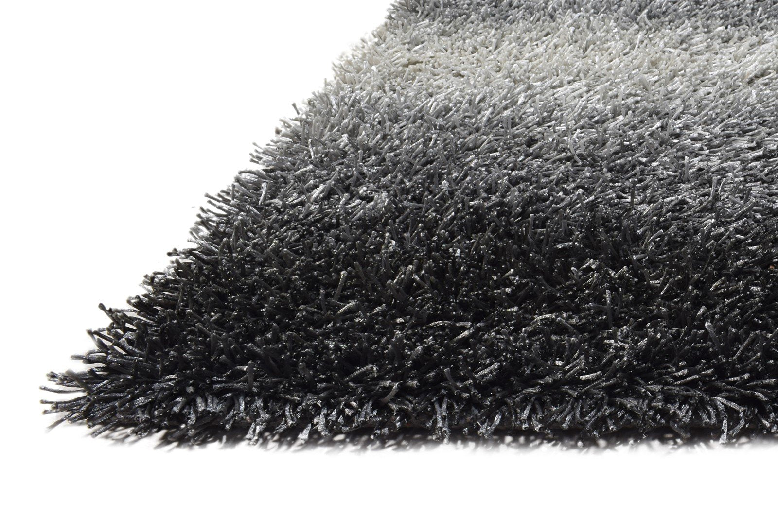 3' X 5' Rug Polyester Charcoal Shag Hand Woven Scandinavian Solid Small Carpet 7865109577877