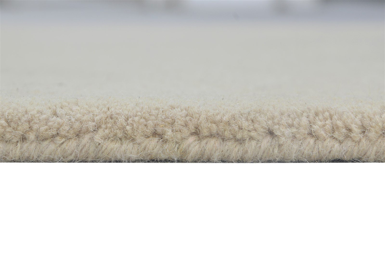 3' X 5' Rug Wool Beige Modern Hand Tufted Scandinavian Solid Room Size Carpet 7864309514389