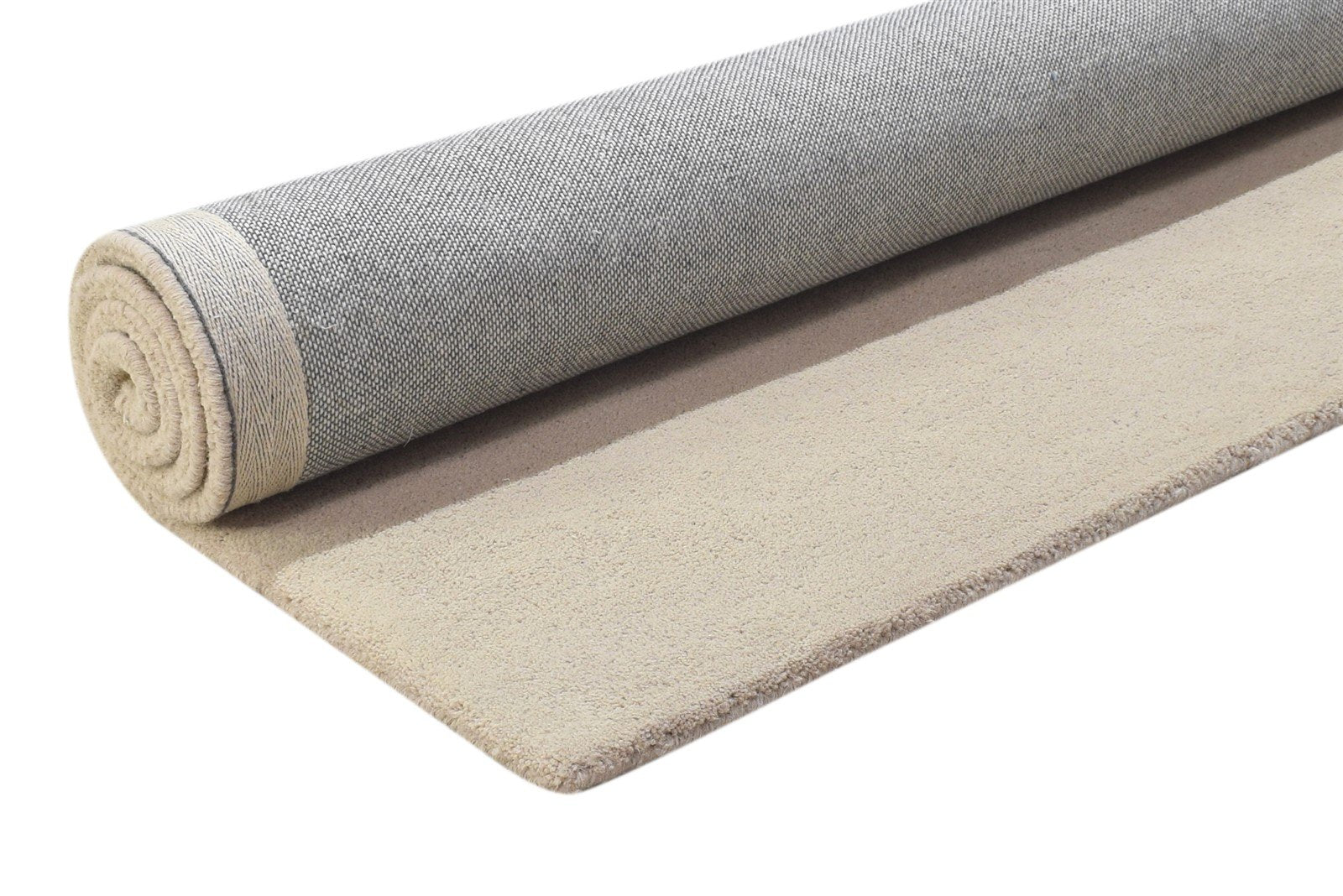 3' X 5' Rug Wool Beige Modern Hand Tufted Scandinavian Solid Room Size Carpet 7864309514389