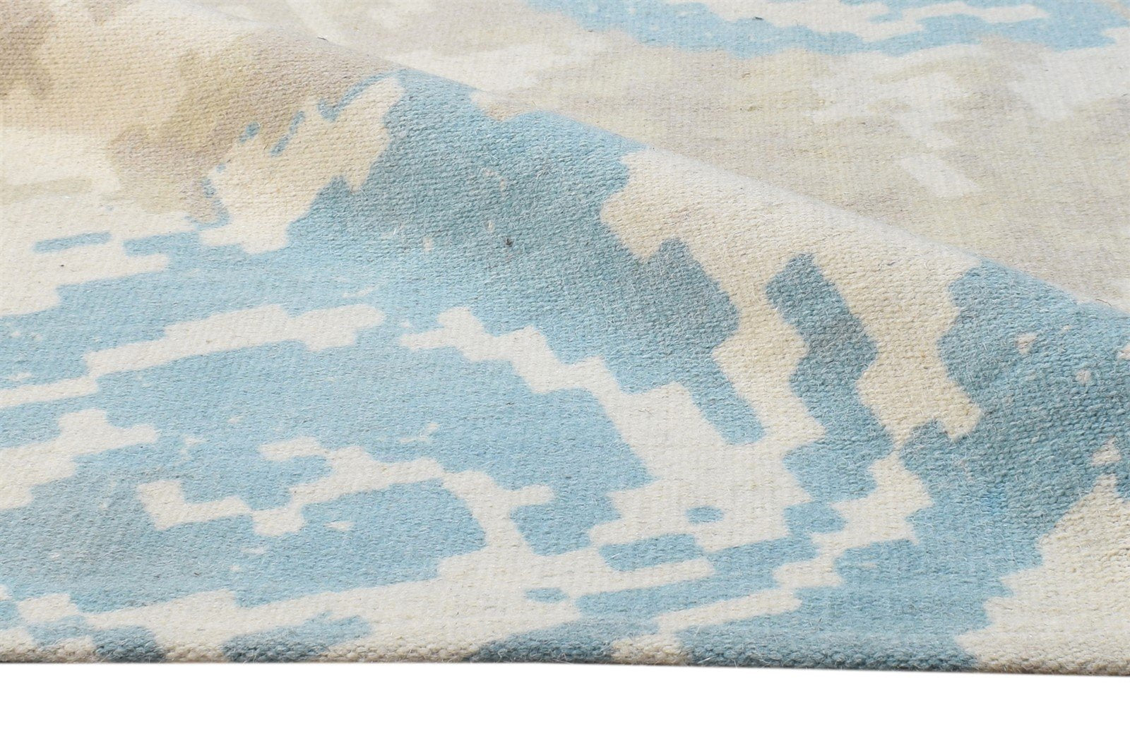 3' X 5' Rug Wool Beige Transitional Dhurrie European Floral Room Size Carpet 7864669864085