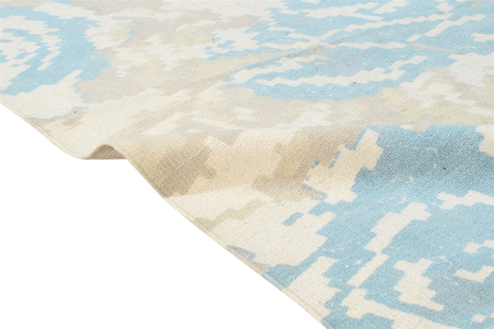 3' X 5' Rug Wool Beige Transitional Dhurrie European Floral Room Size Carpet 7864669864085