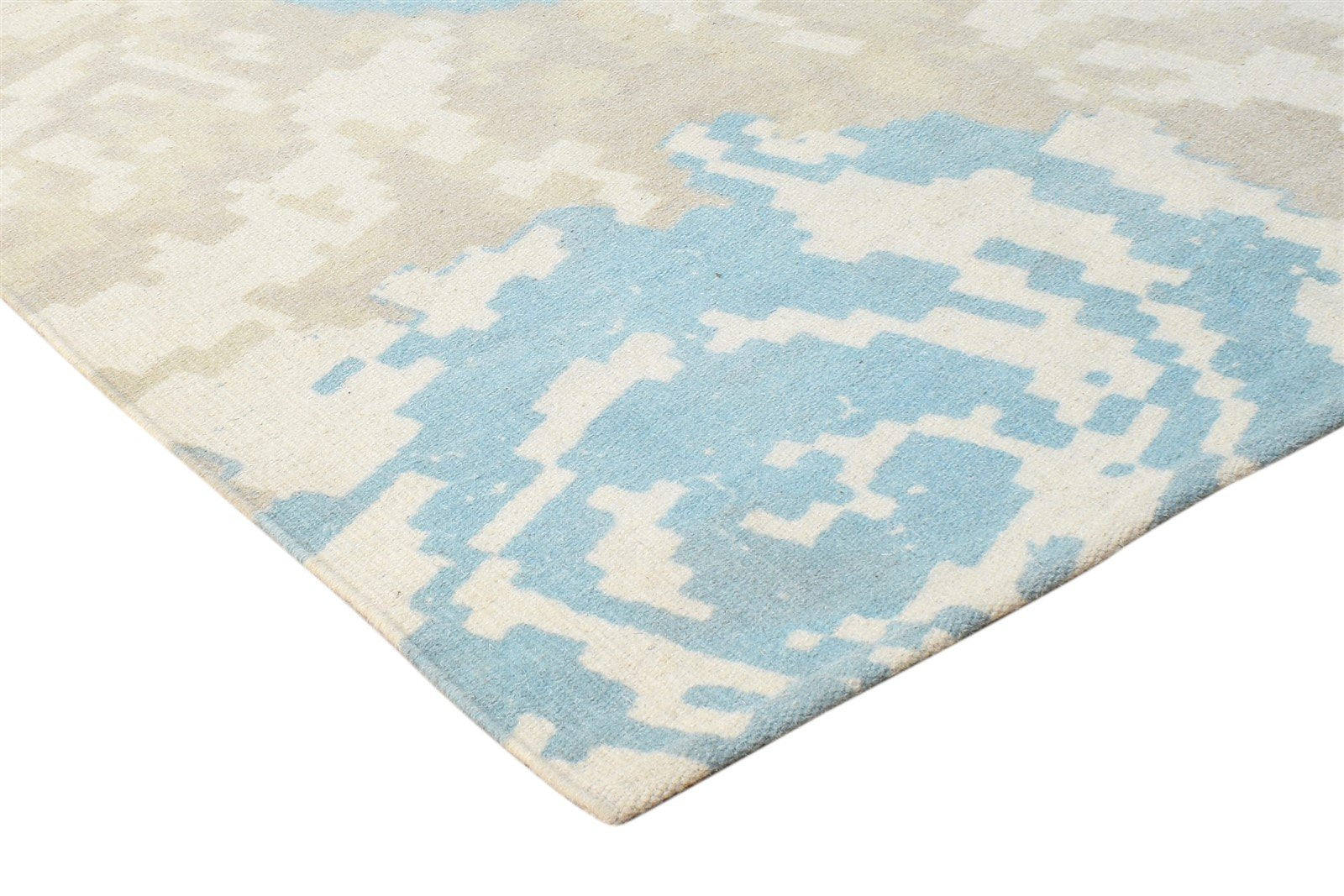 3' X 5' Rug Wool Beige Transitional Dhurrie European Floral Room Size Carpet 7864669864085