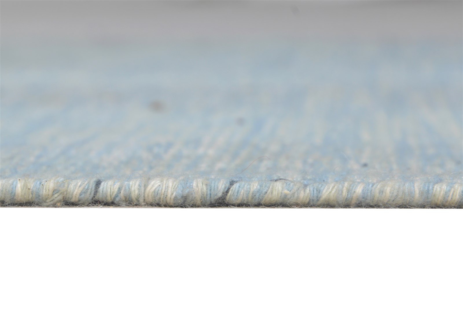 3' X 5' Rug Wool Blue Modern Dhurrie Scandinavian Striped Small Carpet 7865186812053