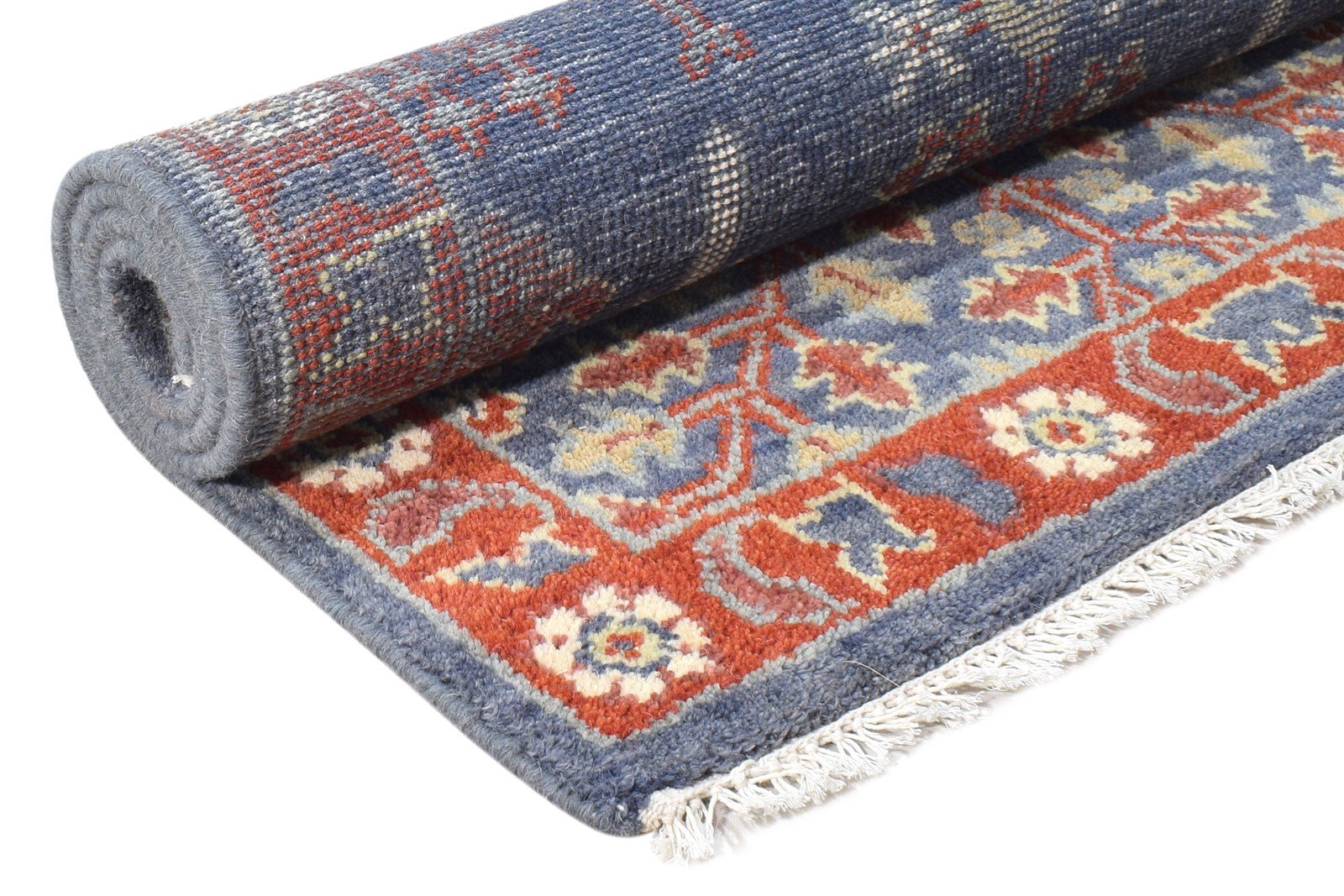 3' X 5' Rug Wool Blue Persian Hand Knotted Agra Oriental Room Size Carpet 7865091915925