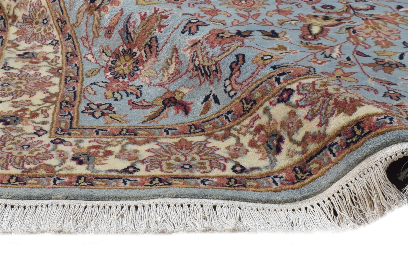 3' X 5' Rug Wool Blue Persian Hand Knotted Kashan Oriental Room Size Carpet 7864648728725
