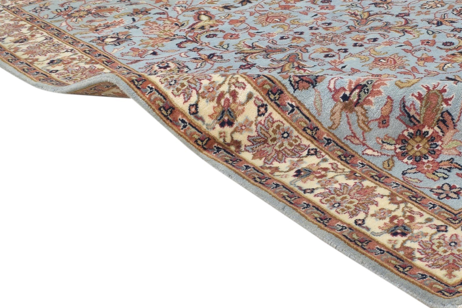 3' X 5' Rug Wool Blue Persian Hand Knotted Kashan Oriental Room Size Carpet 7864648728725
