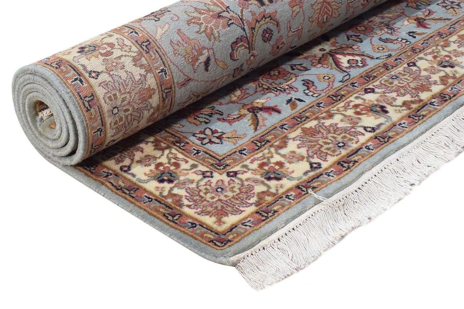 3' X 5' Rug Wool Blue Persian Hand Knotted Kashan Oriental Room Size Carpet 7864648728725