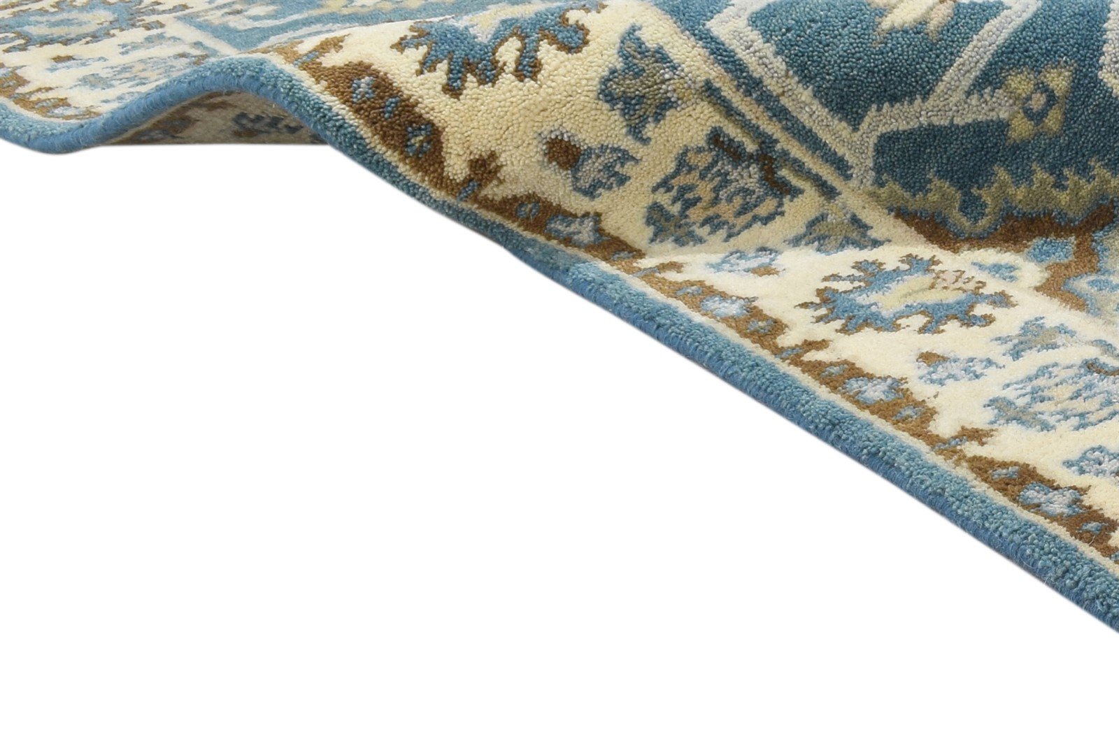 3' X 5' Rug Wool Blue Persien Hand Knotted Oushak Oriental Room Size Carpet 7864328028309