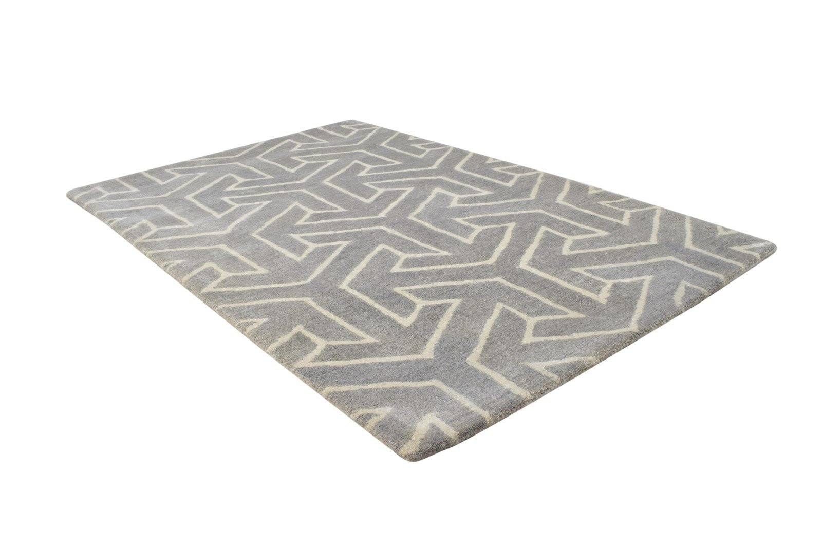 3' X 5' Rug Wool Brown Modern Hand Tufted Indian Arrow Room Size Carpet 7864305909909