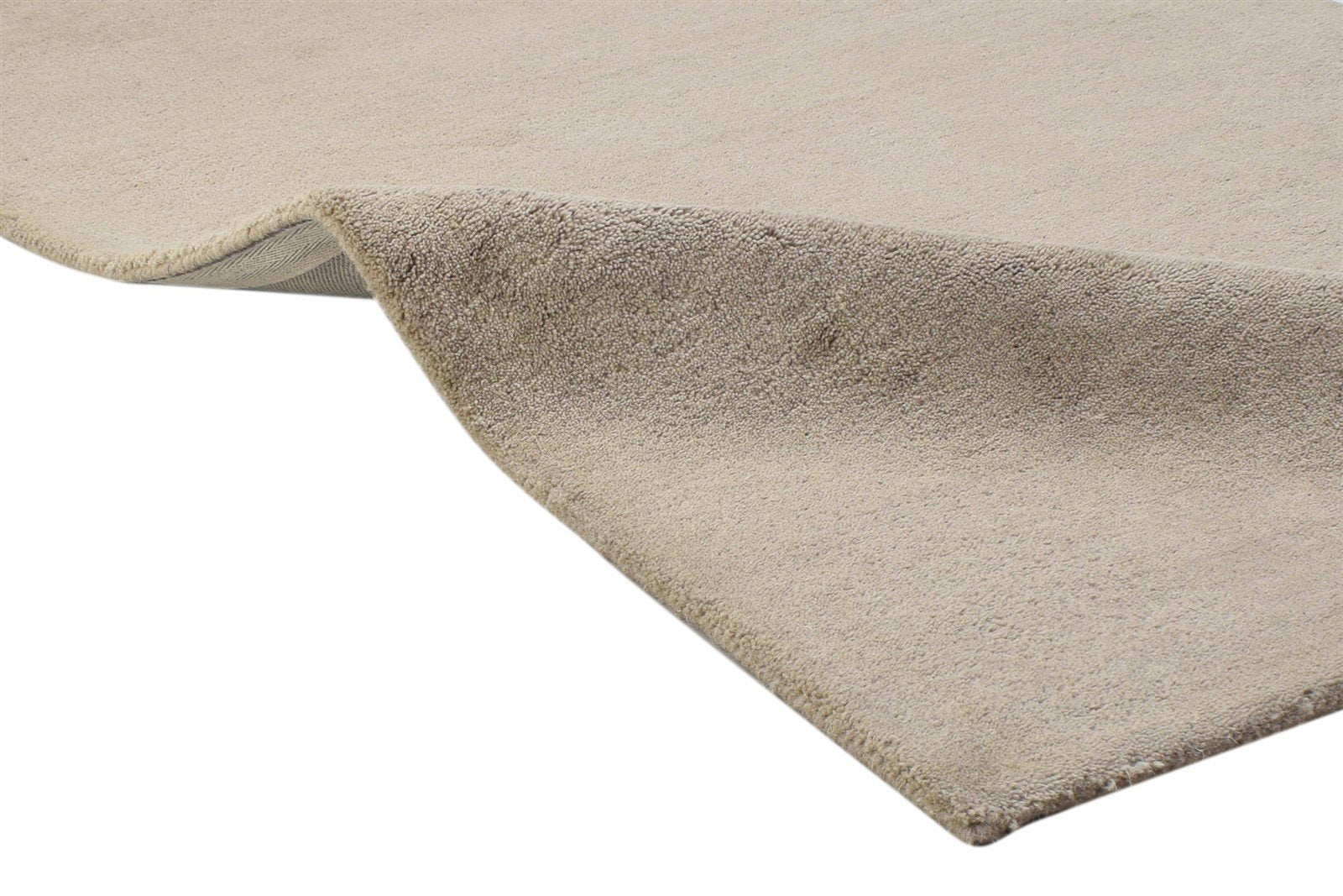 3' X 5' Rug Wool Brown Modern Hand Tufted Scandinavian Solid Room Size Carpet 7864311087253