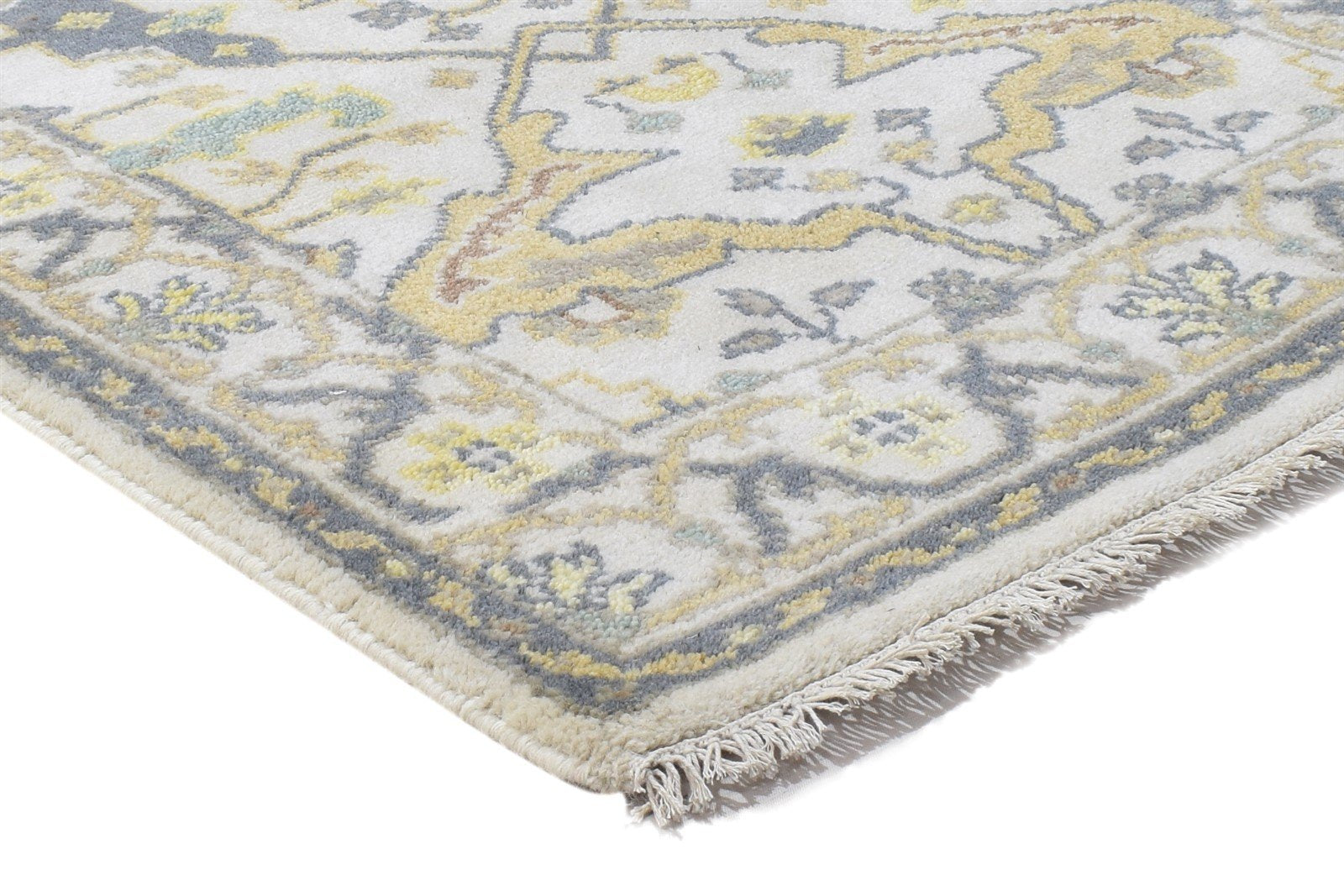 3' X 5' Rug Wool Cream Persien Hand Knotted Oushak Oriental Room Size Carpet 7864328061077