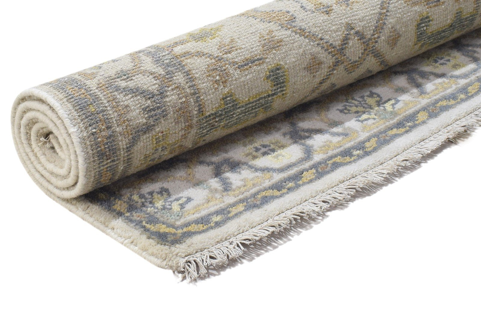 3' X 5' Rug Wool Cream Persien Hand Knotted Oushak Oriental Room Size Carpet 7864328061077