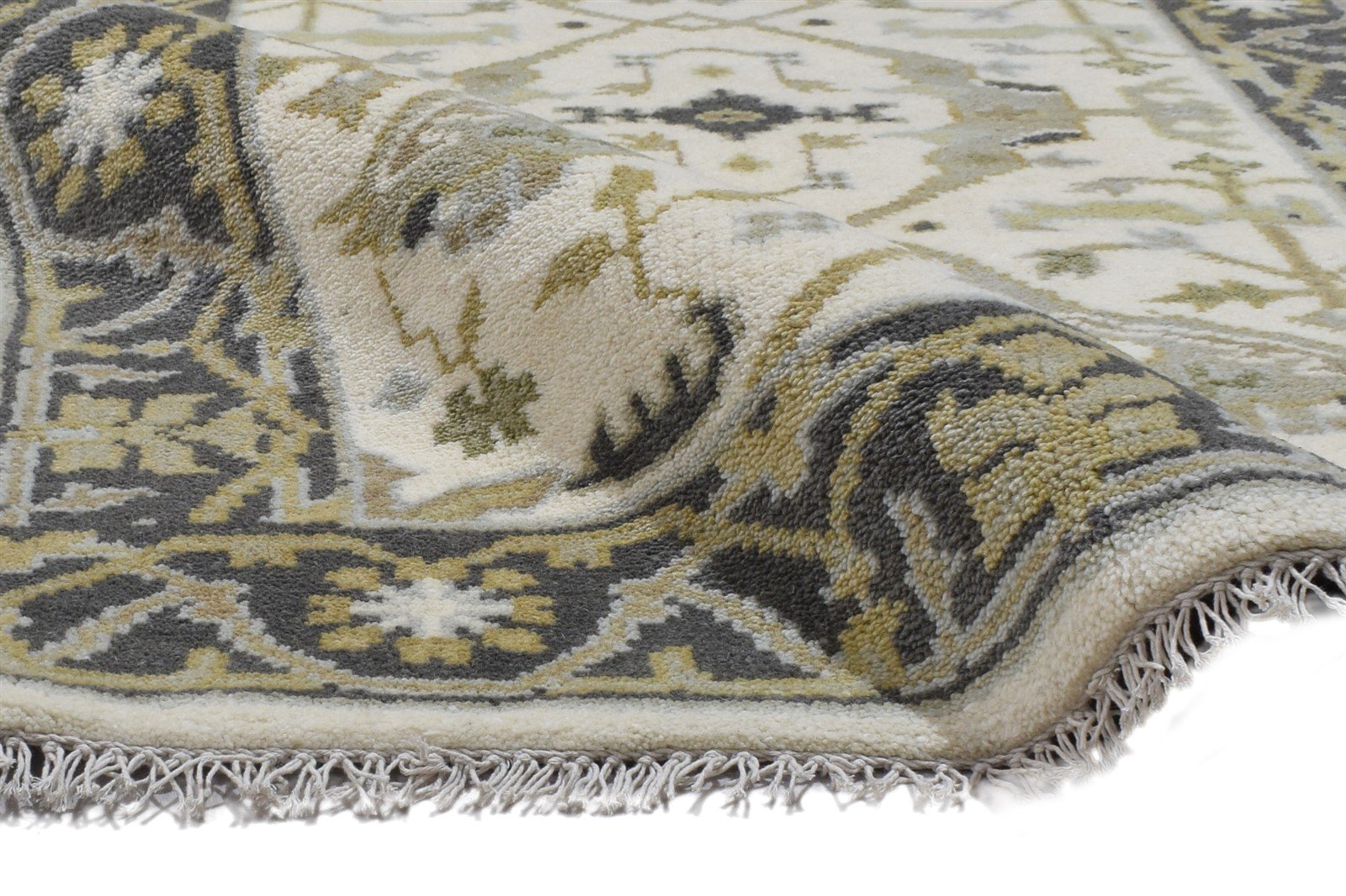 3' X 5' Rug Wool Cream Persien Hand Knotted Oushak Oriental Small Carpet 7864328355989