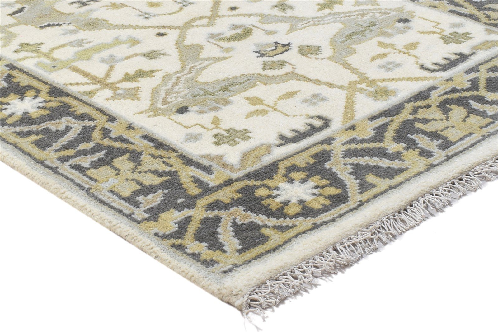 3' X 5' Rug Wool Cream Persien Hand Knotted Oushak Oriental Small Carpet 7864328355989