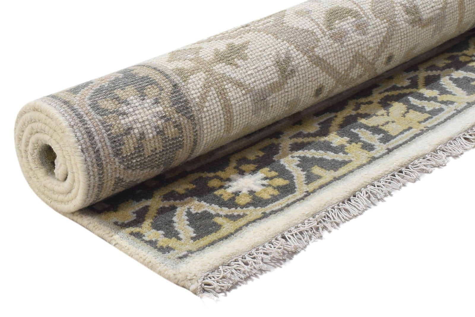 3' X 5' Rug Wool Cream Persien Hand Knotted Oushak Oriental Small Carpet 7864328355989