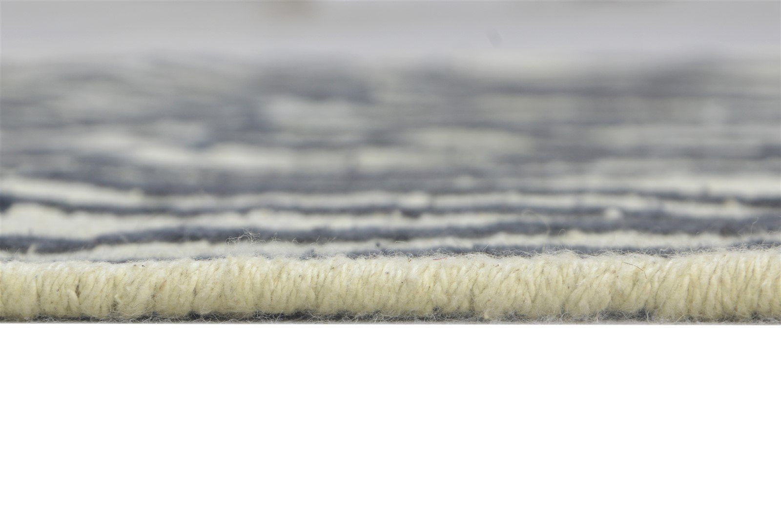 3' X 5' Rug Wool Grey Modern Dhurrie Scandinavian Chevron Room Size Carpet 7865031786645