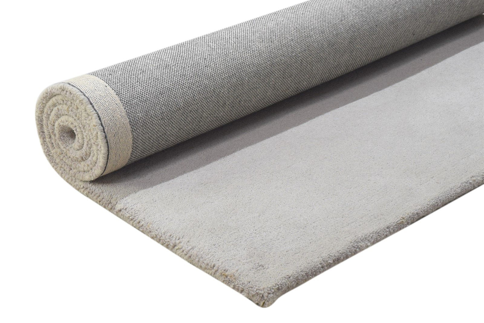 3' X 5' Rug Wool Grey Modern Hand Tufted Scandinavian Solid Room Size Carpet 7864311480469
