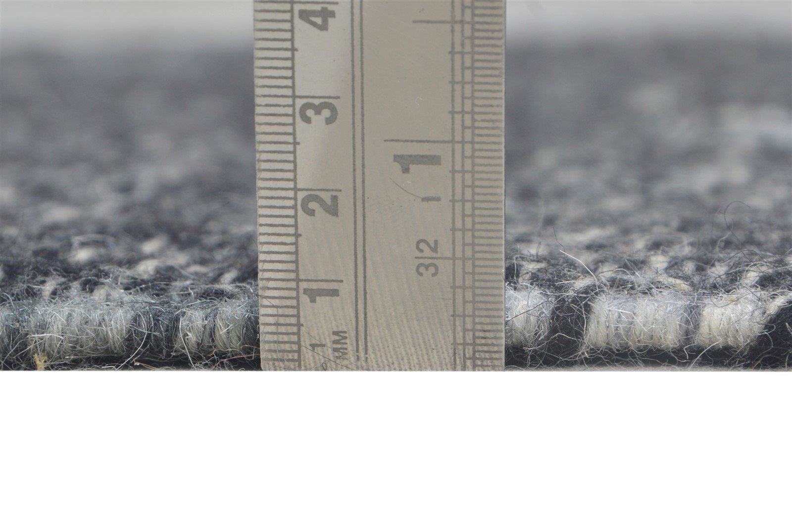 Roxy 3' X 5' Rug Wool Grey Modern Hand Woven Scandinavian Striped 7864986337429