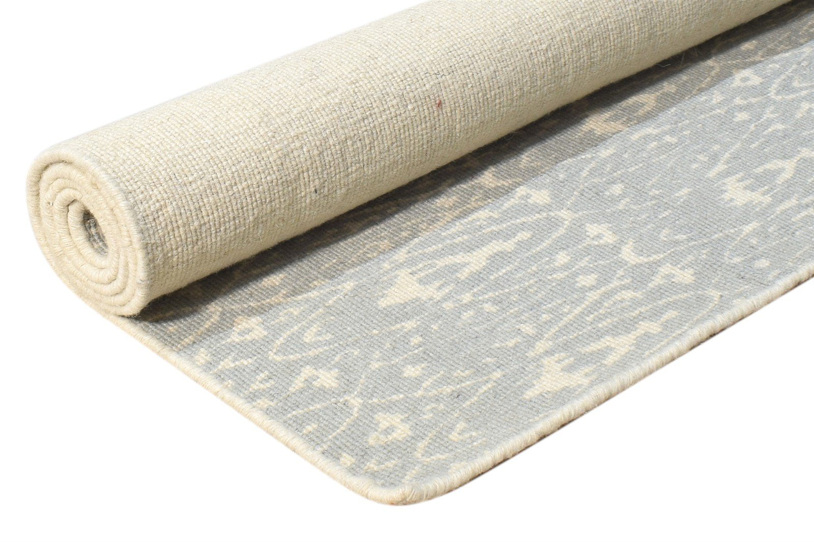 Klarika 3' X 5' Rug Wool Grey Transitional Dhurrie Scandinavian Trellis 7865196085397