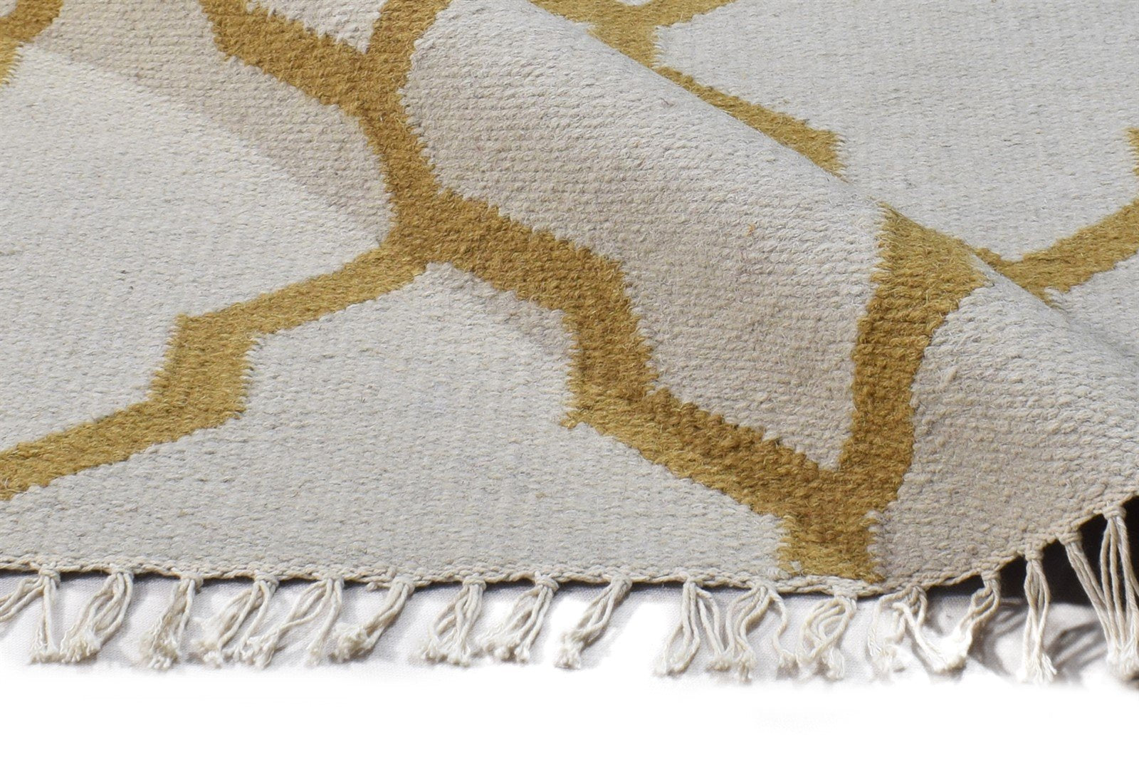 3' X 5' Rug Wool Ivory Modern Hand Woven Moroccan Trellis Room Size Carpet 7864992530581
