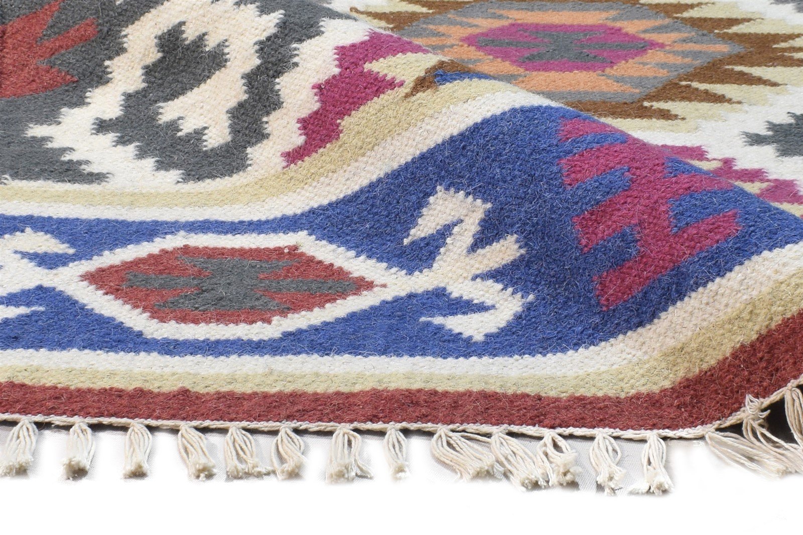 3' X 5' Rug Wool Multi Color Southwestern Dhurrie American Tribal Small Carpet 7865121472661
