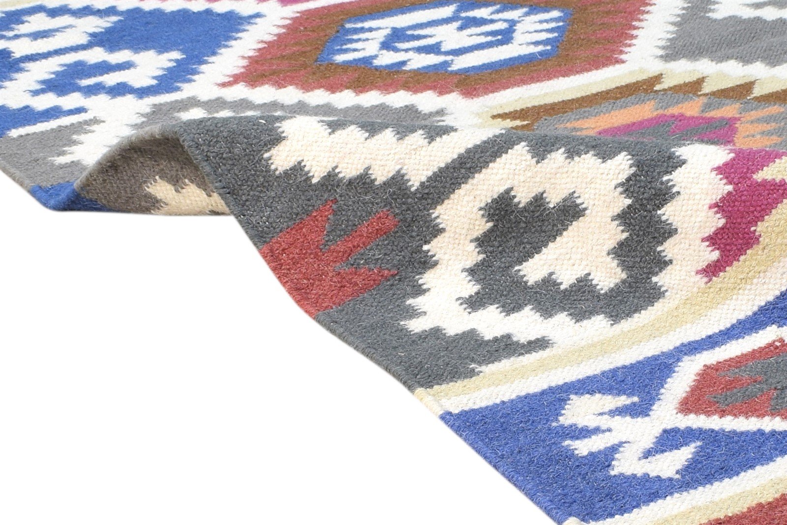 3' X 5' Rug Wool Multi Color Southwestern Dhurrie American Tribal Small Carpet 7865121472661