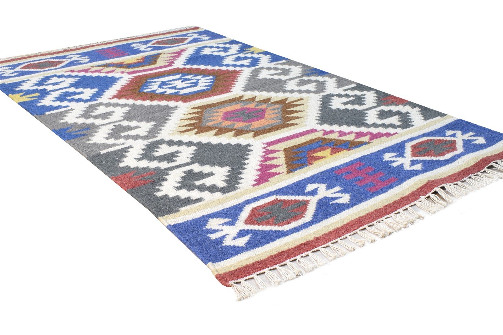 3' X 5' Rug Wool Multi Color Southwestern Dhurrie American Tribal Small Carpet 7865121472661