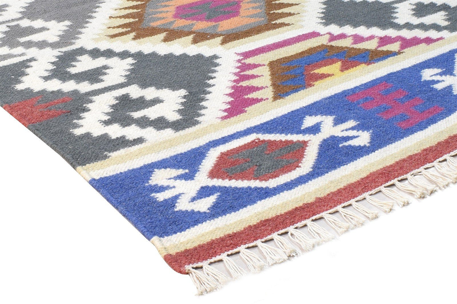 3' X 5' Rug Wool Multi Color Southwestern Dhurrie American Tribal Small Carpet 7865121472661