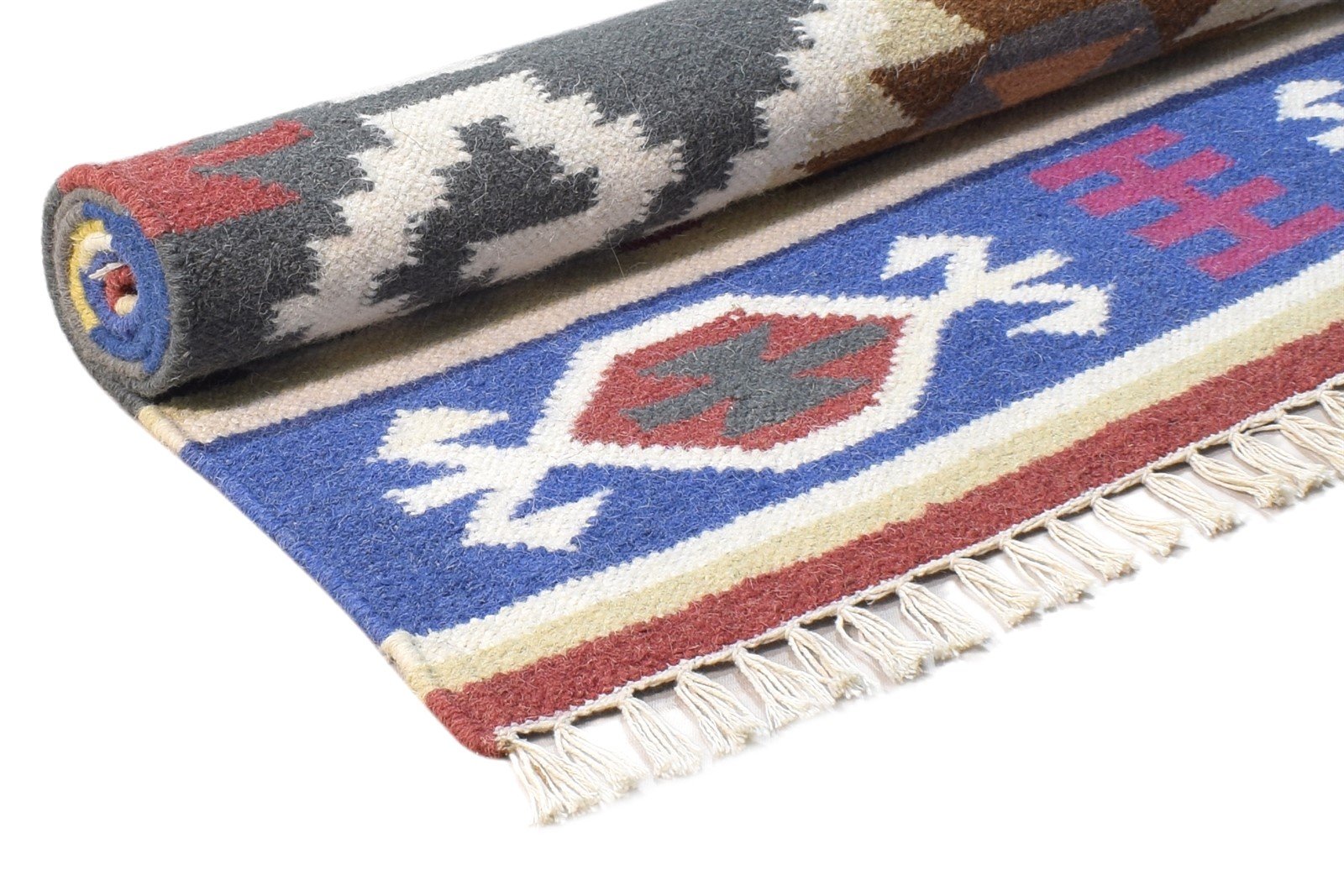3' X 5' Rug Wool Multi Color Southwestern Dhurrie American Tribal Small Carpet 7865121472661
