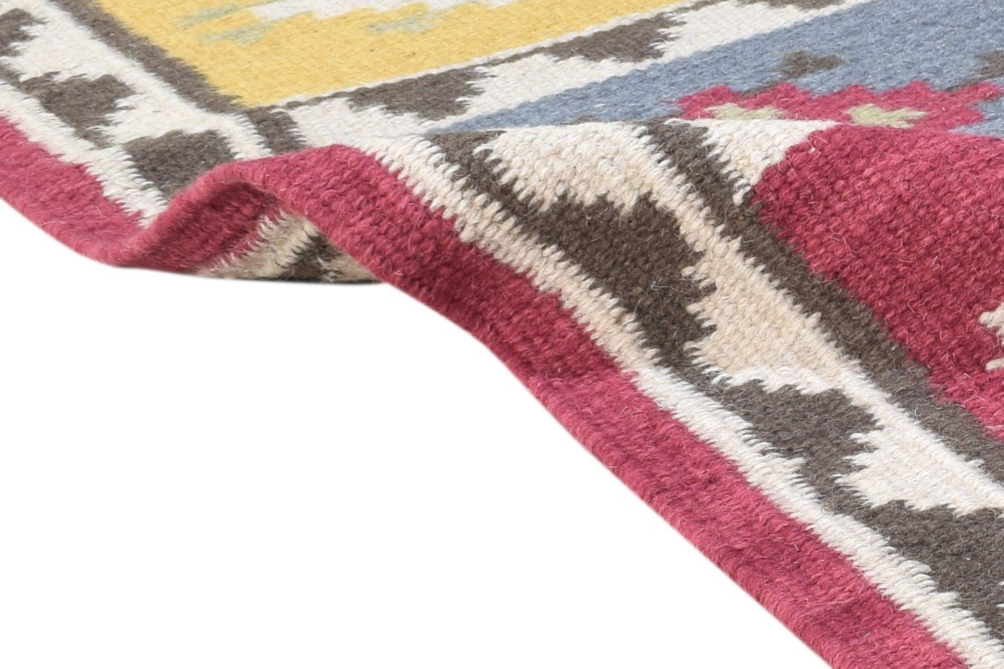 3' X 5' Rug Wool Pink Persian Dhurrie Southwestern Oriental Room Size Carpet 7864991219861