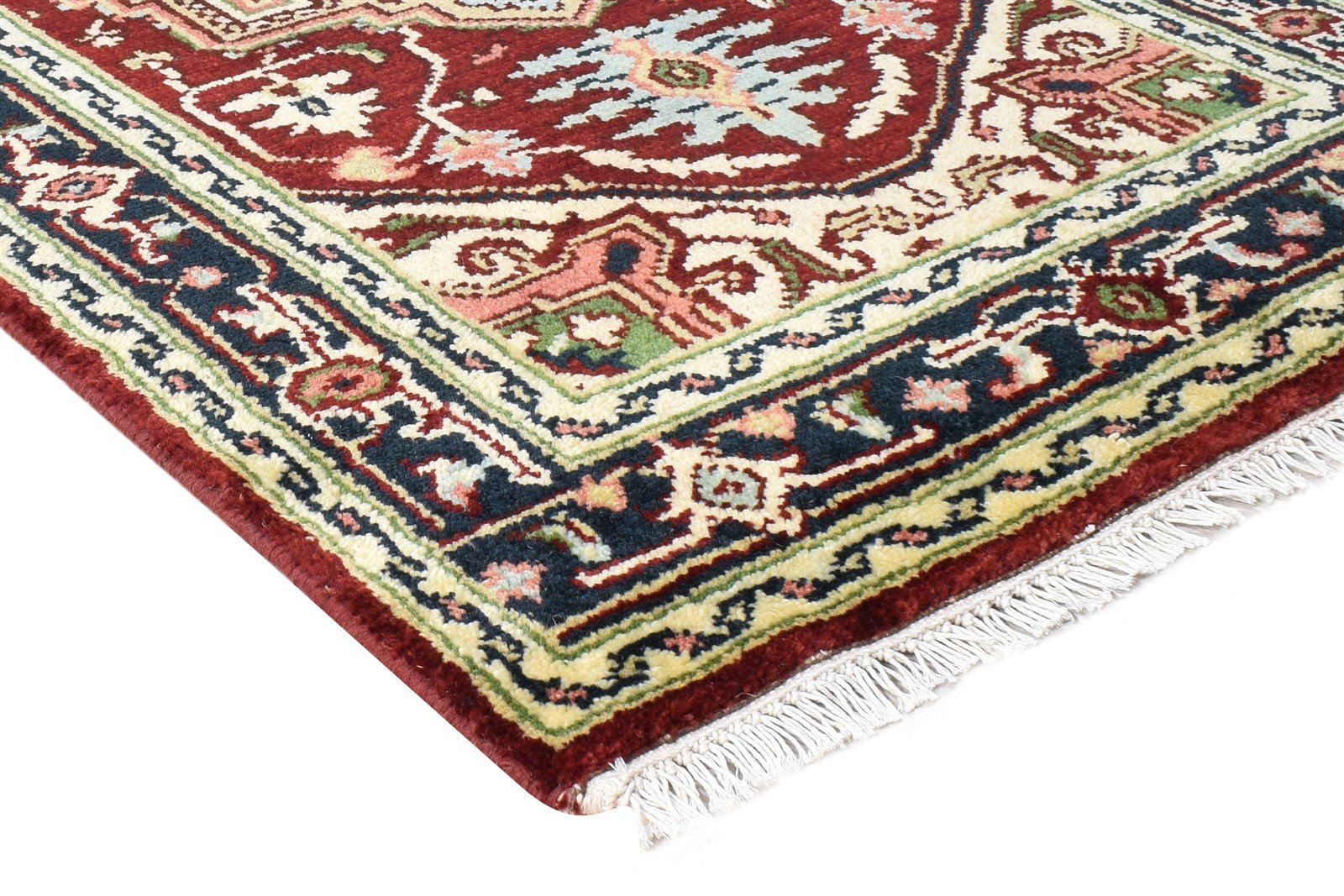 3' X 5' Rug Wool Red Persian Hand Knotted Heriz-Indian Oriental Room Size Carpet 7865093062805