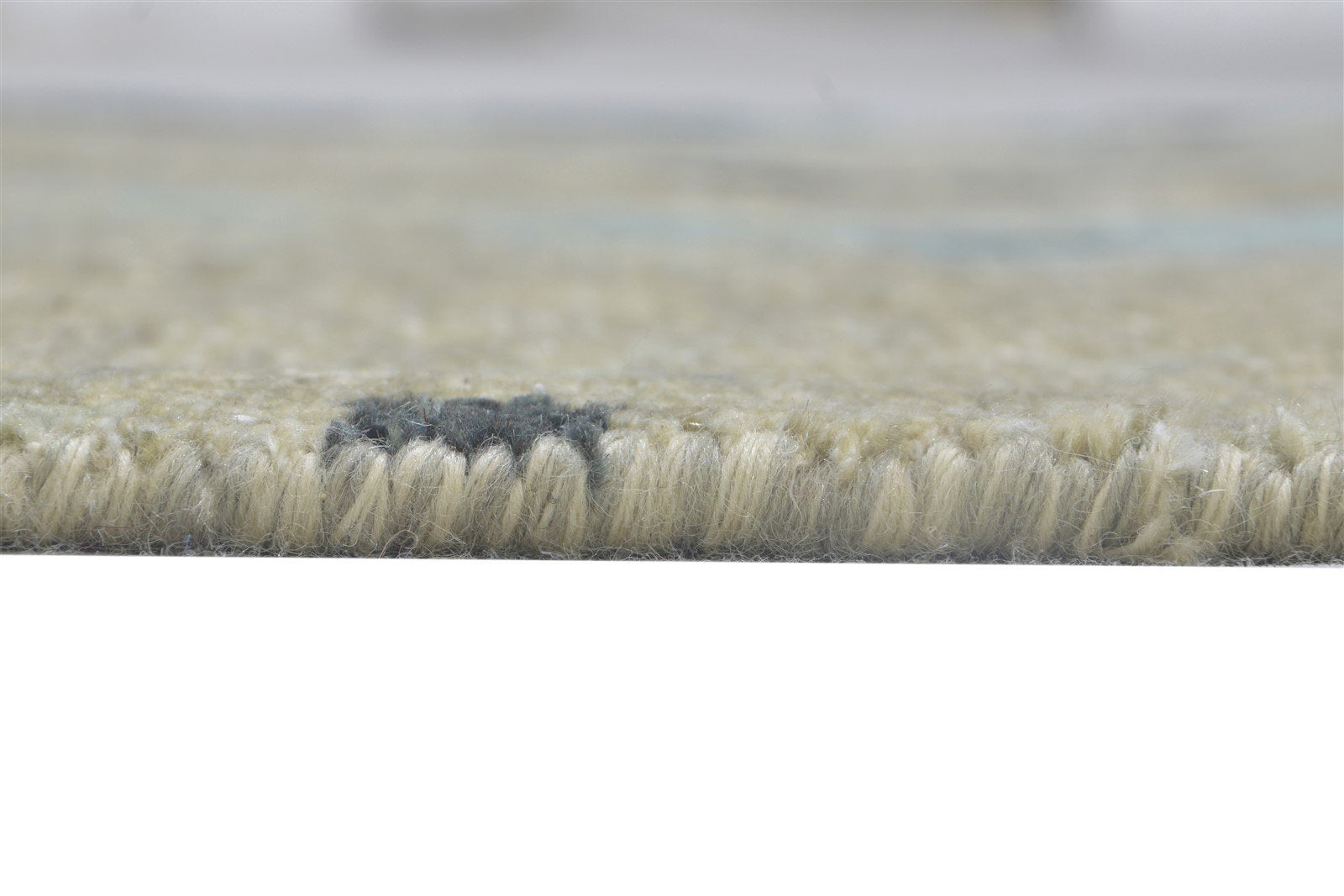 Flossy 3' X 5' Rug Wool Sage Modern Hand Knotted Bohemian Abstract 7864314921109
